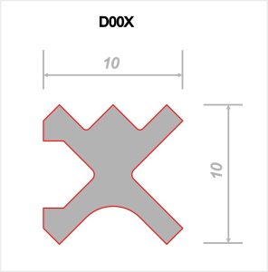 Теневой профиль Decaro Engineering D00X.A Черный 3,0 м