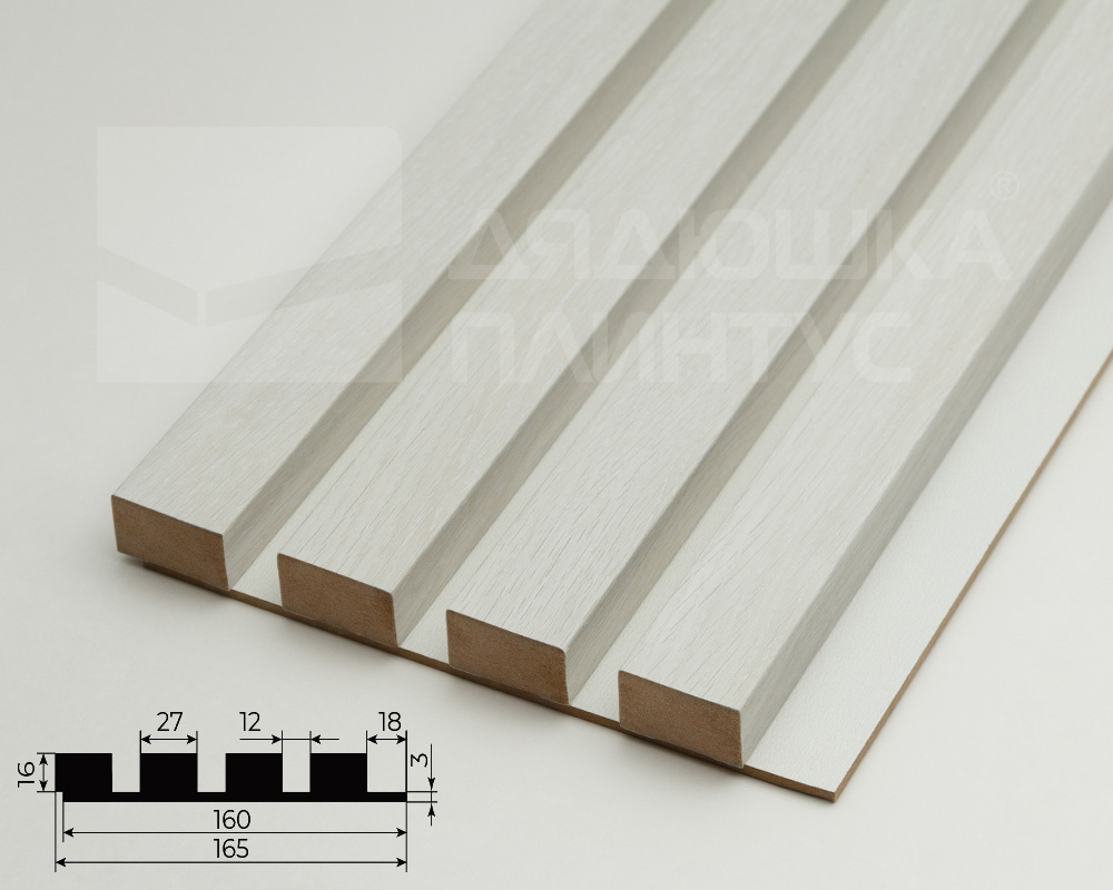 Панель МДФ 3D Лайн Модерн 165*2750мм. L01 Береза белая